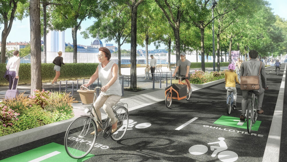 illustration des Grandes Voies Vélo Nantaises